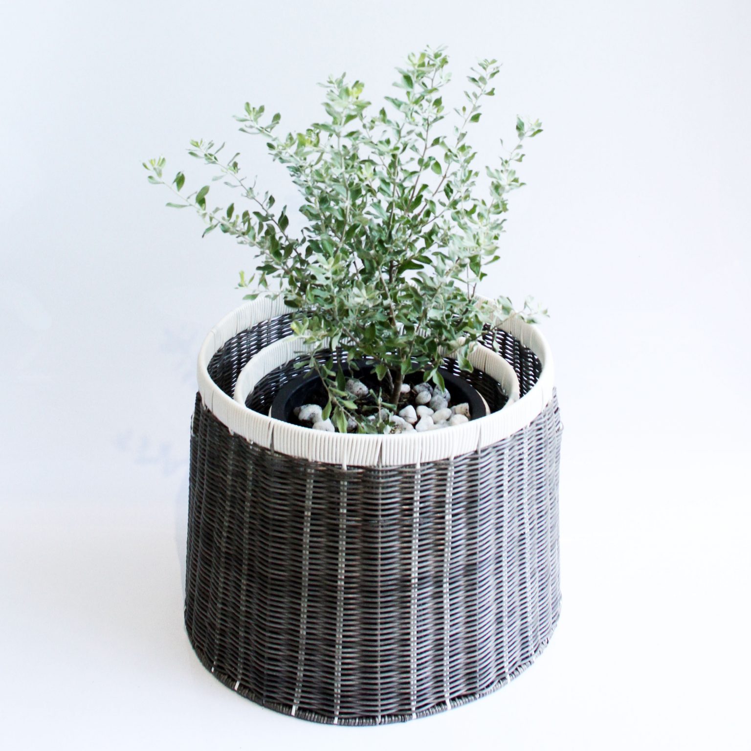 Set 03 giỏ đựng quần áo giỏ trang trí mây nhựa đan