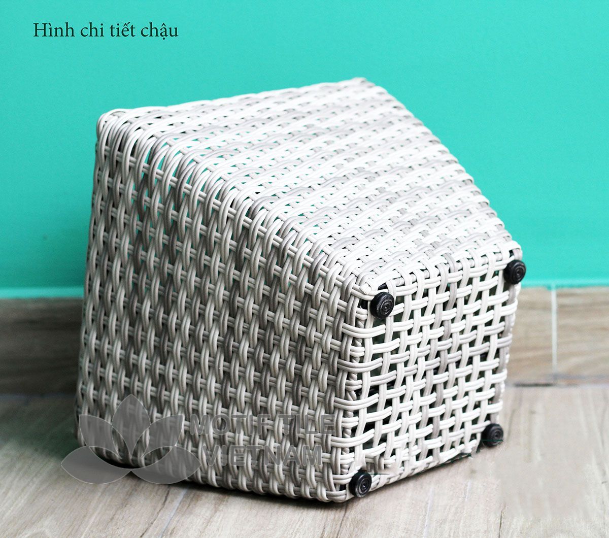 Chậu cây nhựa đan vuông vát thấp MT-P019 2 Chậu cây nhựa đan vuông vát thấp MT-P019