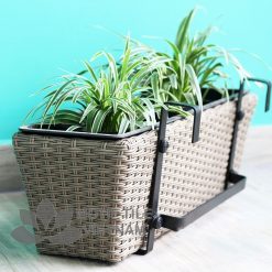 Chậu cây nhựa đan treo ban công MT-P002 15 Chậu nhựa đan treo ban công MT-P002