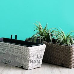 Chậu cây nhựa đan treo ban công MT-P002 13 Chậu nhựa đan treo ban công MT-P002