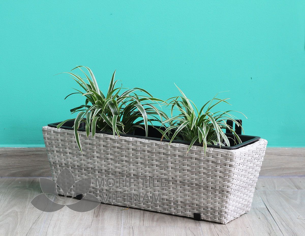 Chậu cây nhựa đan treo ban công MT-P002 3 Chậu nhựa đan treo ban công MT-P002