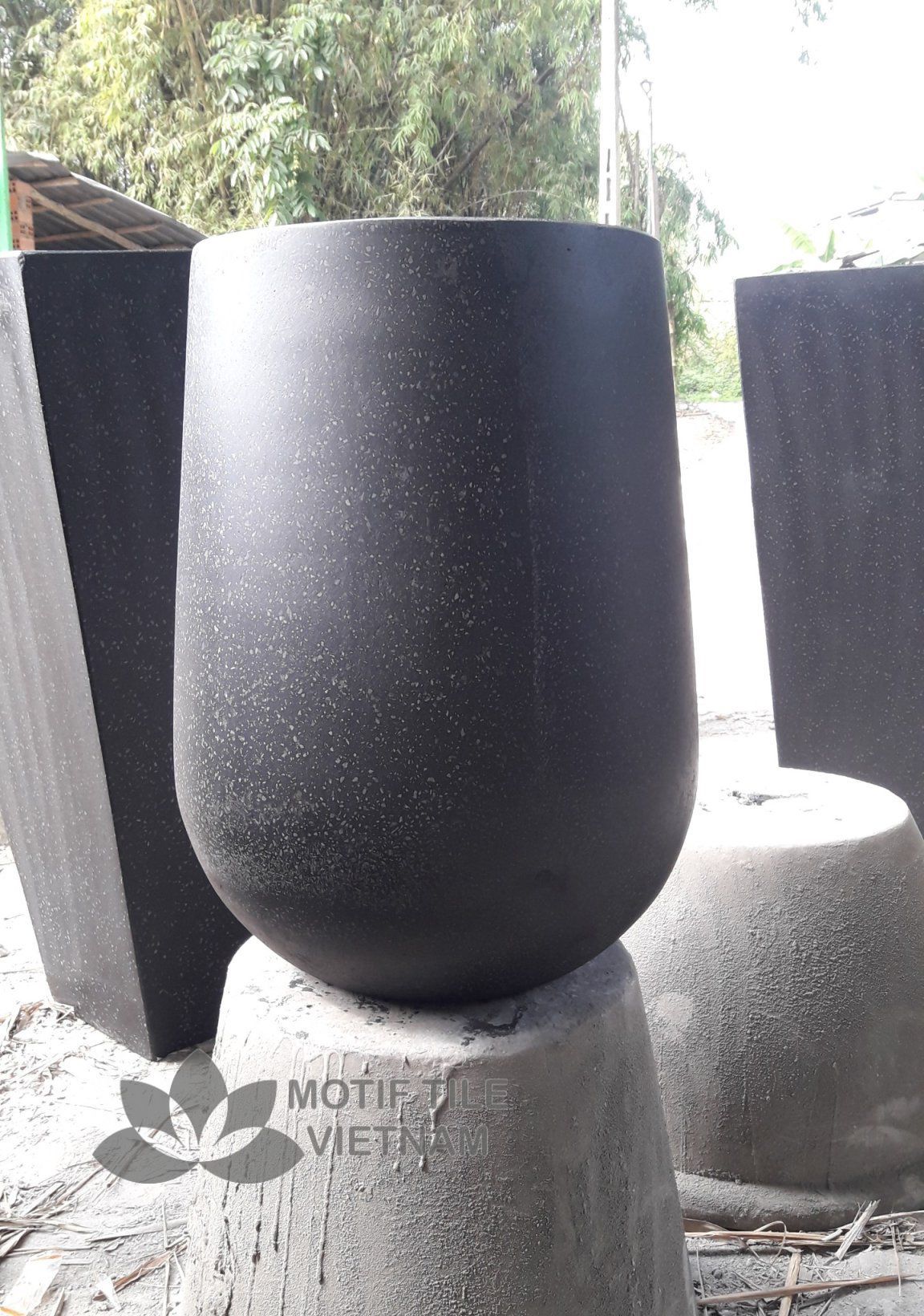 Chậu đá mài hình giọt nước 30x50 6 Chậu đá mài hình giọt nước 30x50