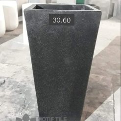 Chậu đá mài vuông vát đen