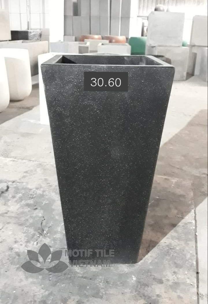 Chậu đá mài vuông vát đen 2 Chậu đá mài vuông vát đen