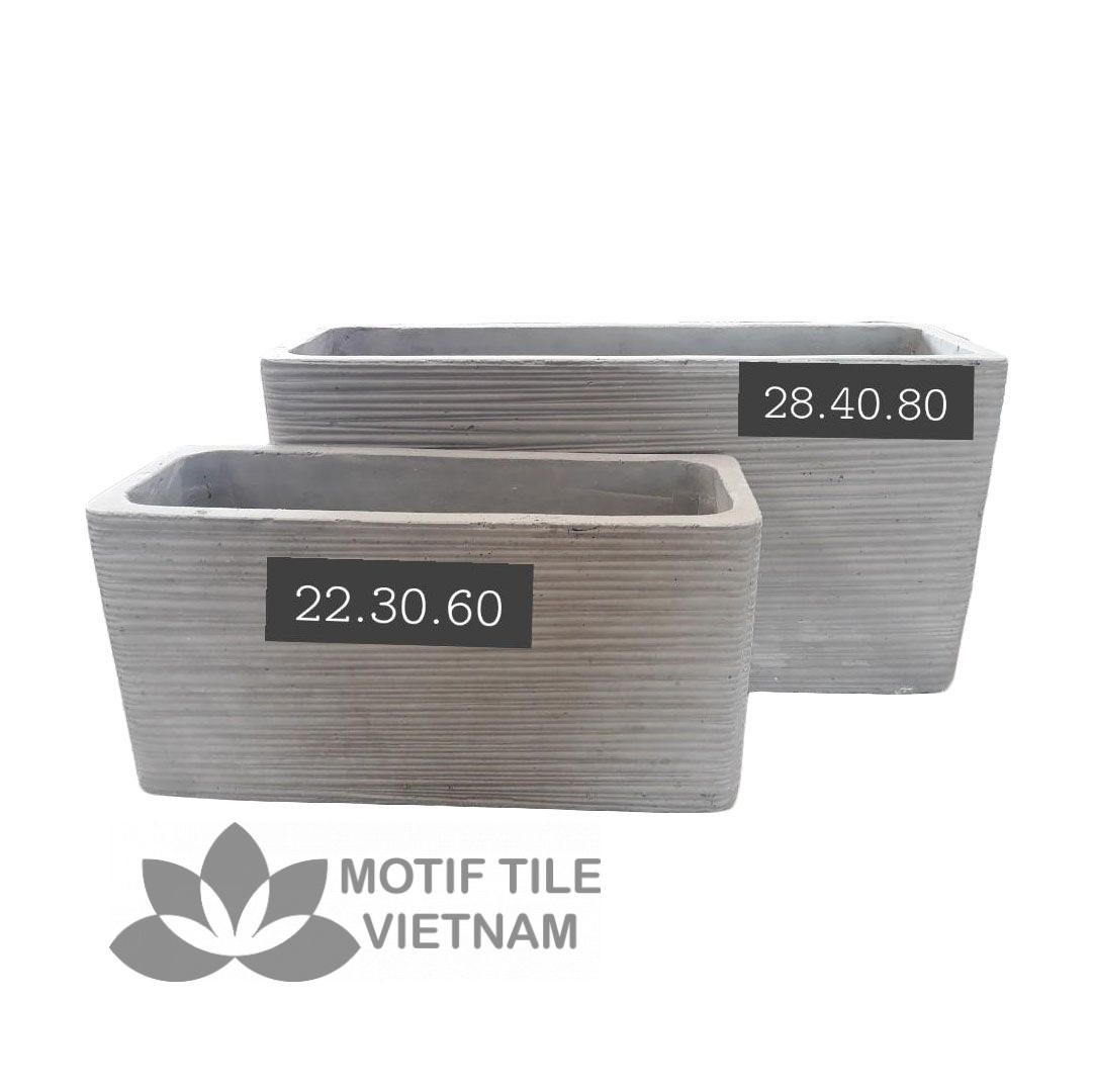 Chậu xi măng hình chữ nhật 1 Chậu xi măng hình chữ nhật
