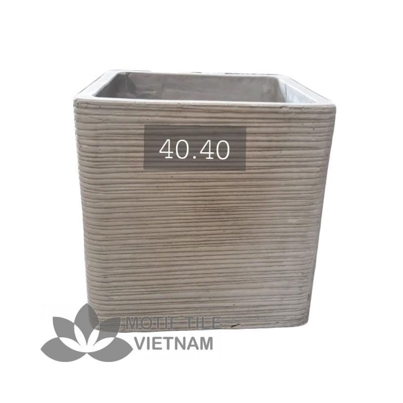 Chậu xi măng hình lập phương 40x40cm 1 Chậu xi măng hình lập phương 40x40cm