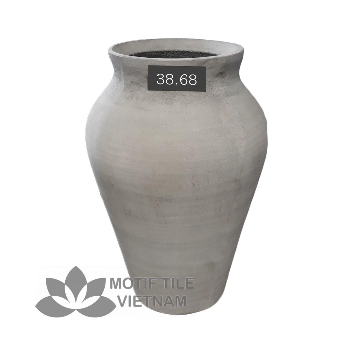 Chậu xi măng lu gờ cao 38x68 1 Chậu xi măng lu gờ cao