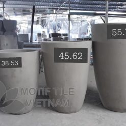 Chậu xi măng tròn bầu 9 Chậu xi măng tròn bầu