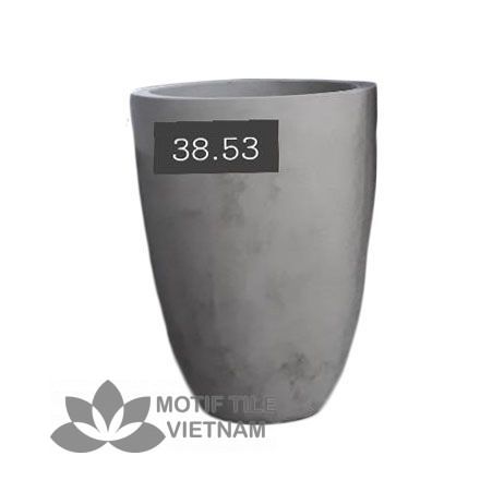 Chậu xi măng tròn bầu 3 Chậu xi măng tròn bầu