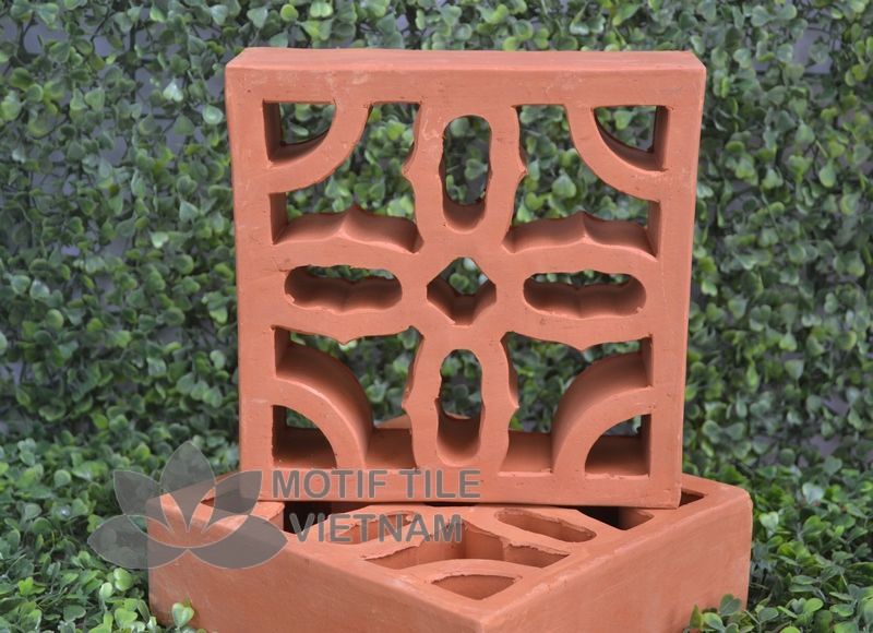 Gạch bông gió đất nung | Gạch hoa phượng MT-T05 3 Gạch bông gió đất nung | Gạch hoa phương MT-T05