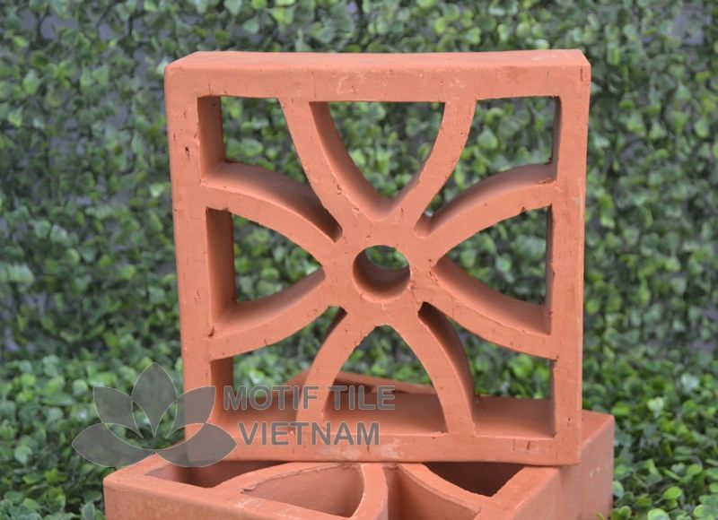 Gạch bông gió đất nung | Gạch tứ diệp MT-T21 3 Gạch bông gió đất nung | Gạch tứ diệp MT-T21