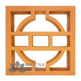 Gạch bông gió đất nung | Gạch đồng tiền MT-T02 1 Gạch bông gió đất nung | Gạch đồng tiền MT-T02