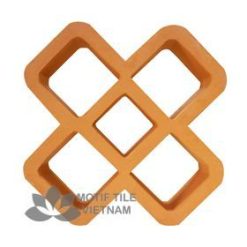 Gạch bông gió đất nung | Gạch hoa mai MT-T04