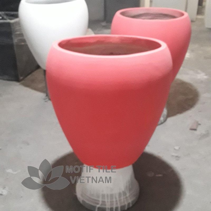 Chậu xi măng hình lu âu 55x55 2 Chậu xi măng hình lu âu 55x55