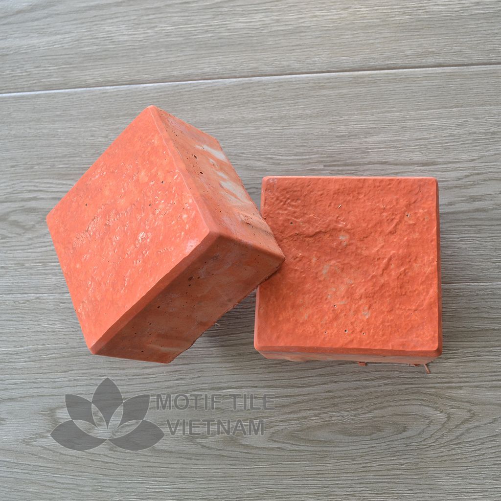 Gạch bê tông giả đá cubic MT-C04(Đỏ) - Shopgachtrangtri.com