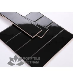 Gạch thẻ subway đen bóng 7.5x30cm SW75300(Black)