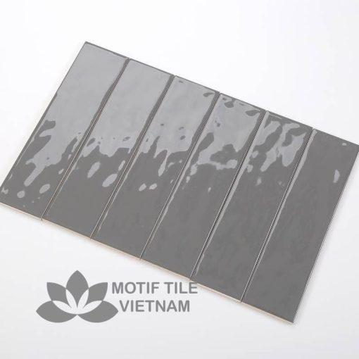 Gạch thẻ subway xám đậm bóng 7.5x30cm SW75300(Dark Grey)